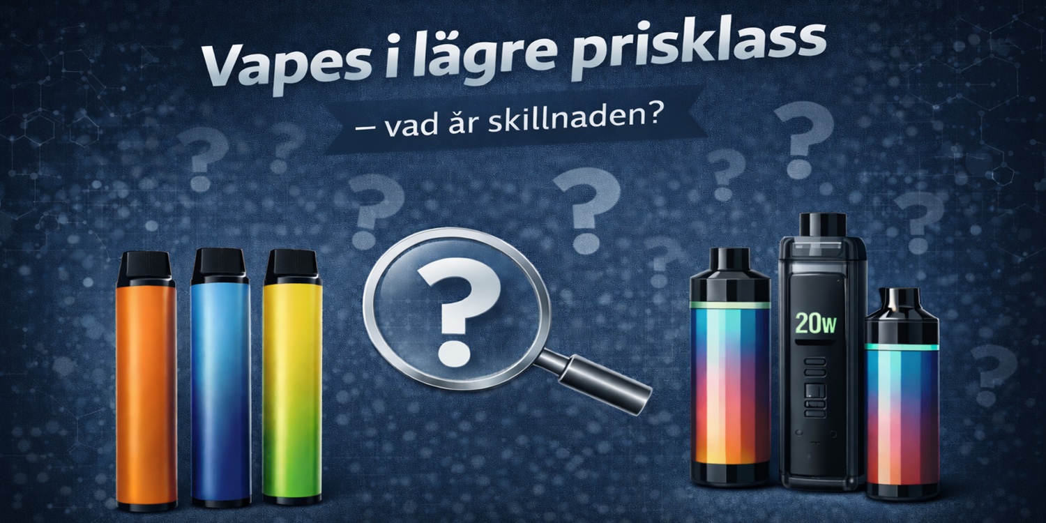 Billiga vapes i Sverige – 10 prisvärda modeller under 300 kr