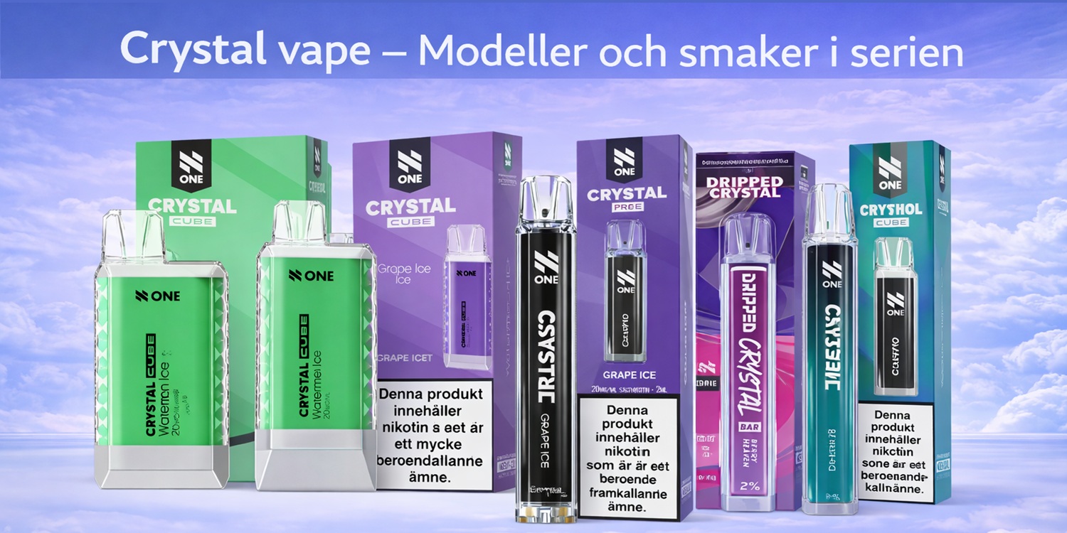 Crystal engångsvapes från olika varumärken