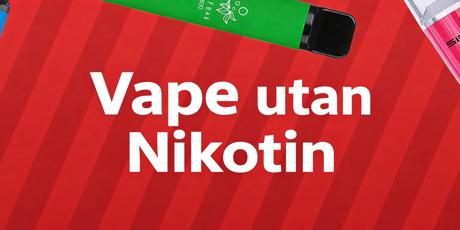 Bild visar en del av vape som är nikotinfri alternativ