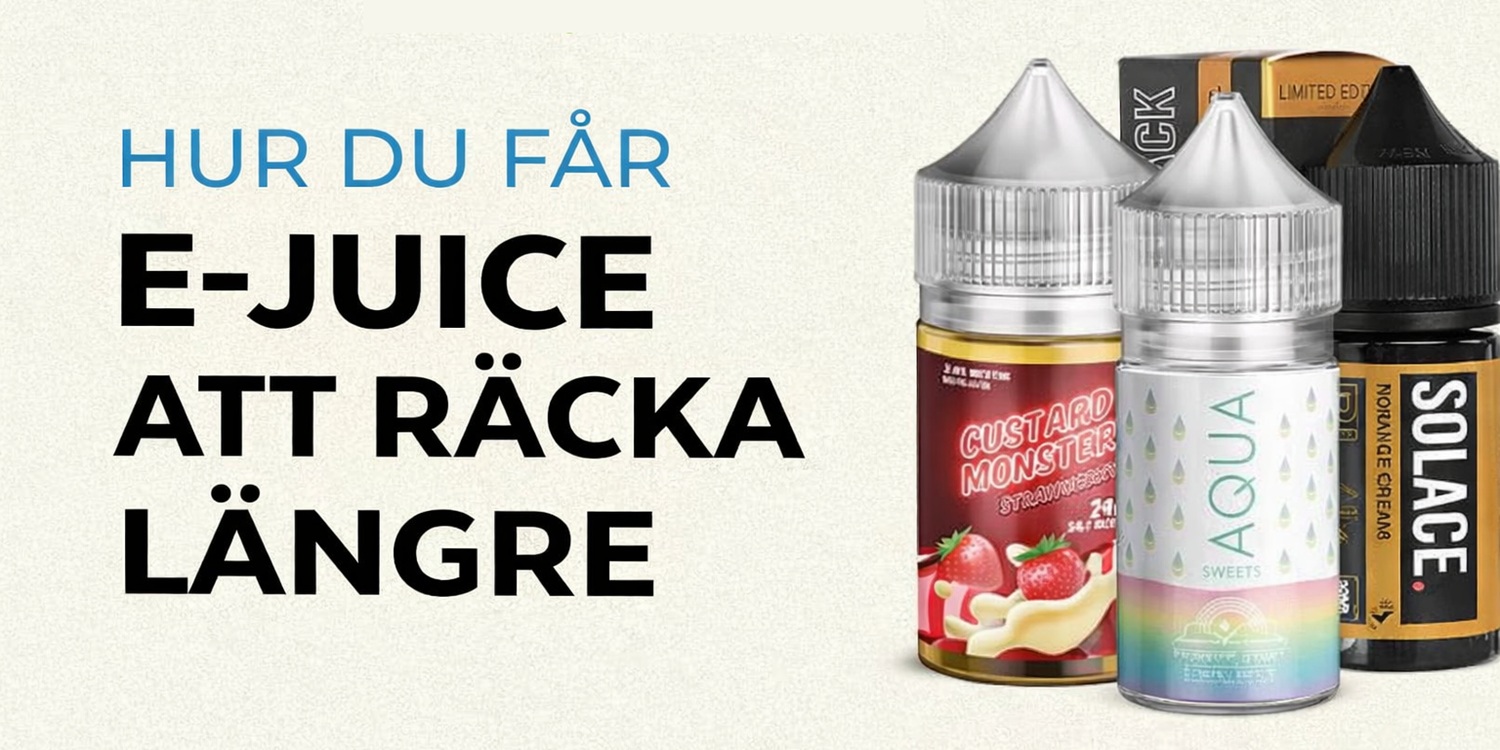 bildillustration om hur man gör för att e-juice ska räcka längre