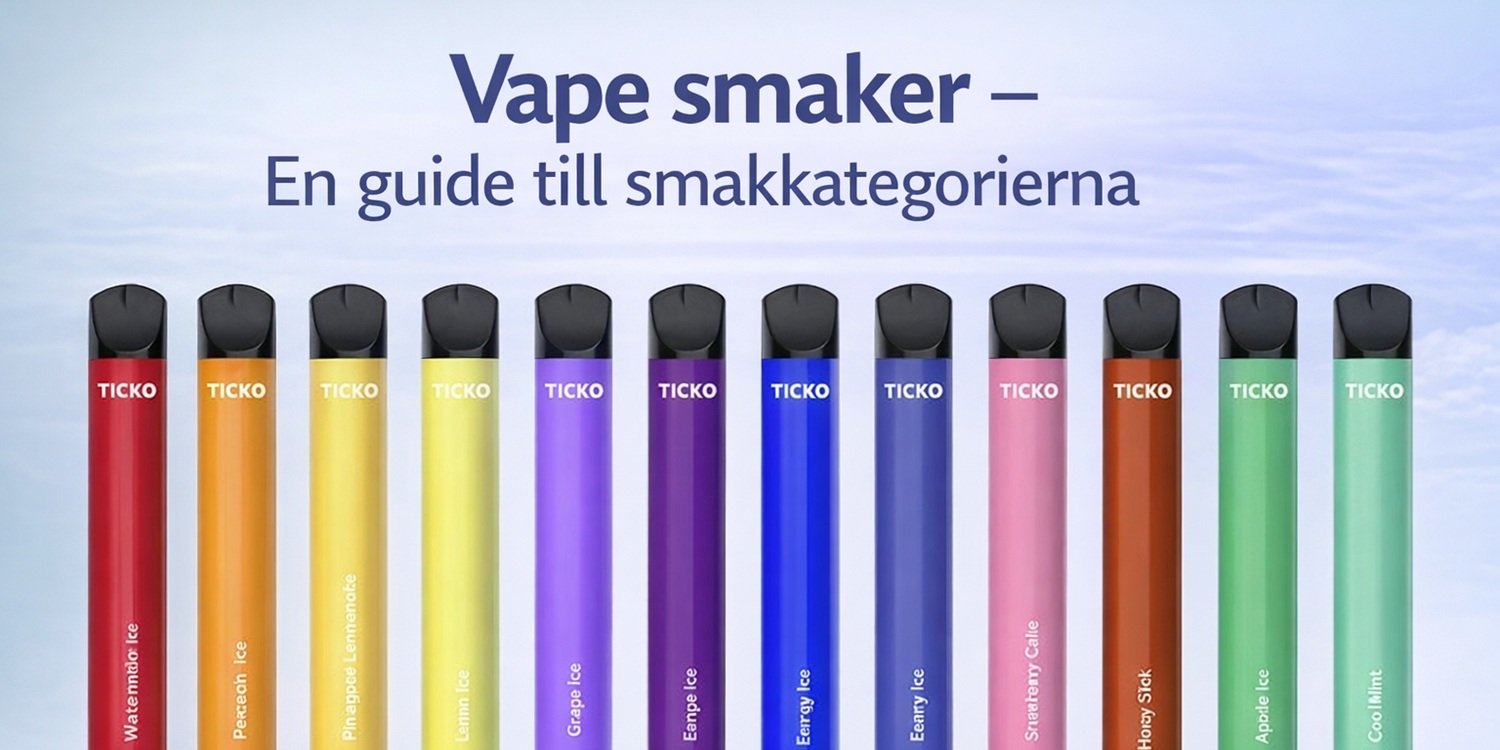 bild visar olika smakprofiler på engångs vapes