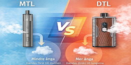 Skillnaden mellan MTL och DTL Vape