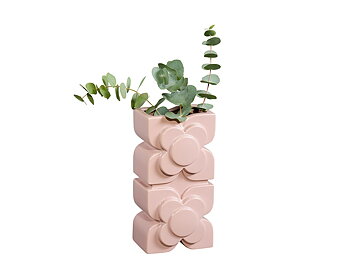 Vas Square Flower Rose