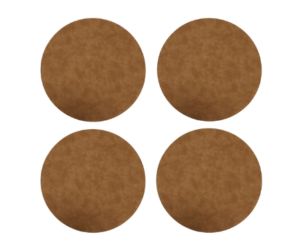 Vejby glasunderlägg 4-p cognac