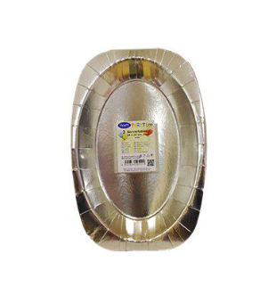 Uppläggningsfat silver oval 3-PACK
