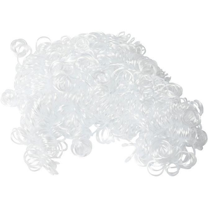 Krulligt dockhår, vit , 15g