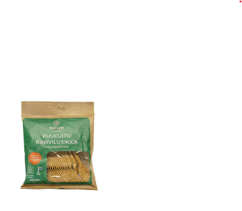 Kaffesked Flergångs 25p Träfiber nature