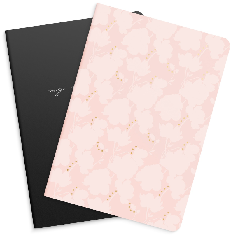 Notebook Flower & Notes A5 2 pack
