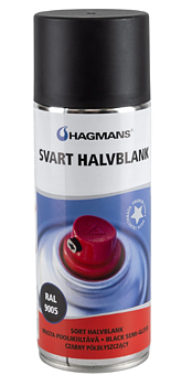 Sprayfärg Halvblank Svart RAL 9005 Hagmans 400ml
