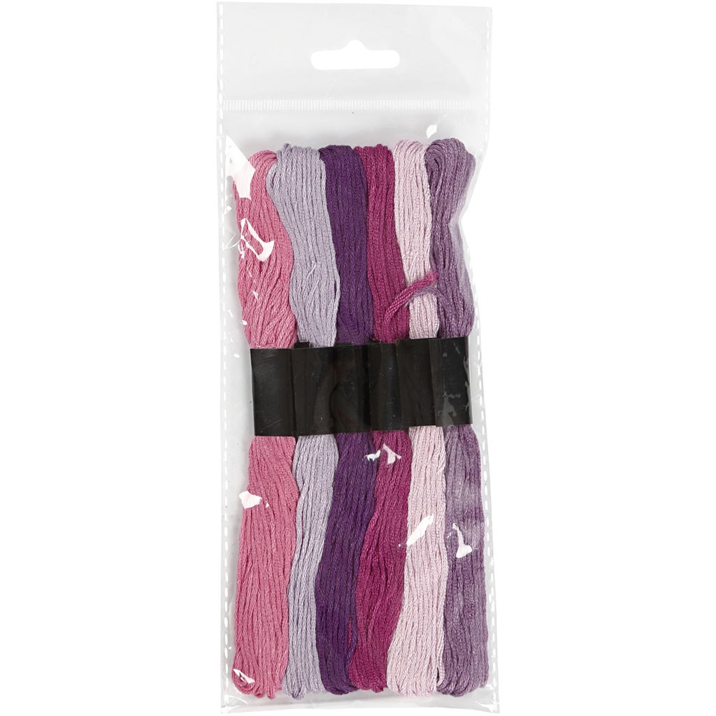 Harmoni broderigarn, tjocklek 1 mm, lila harmoni , 6nystan - 2