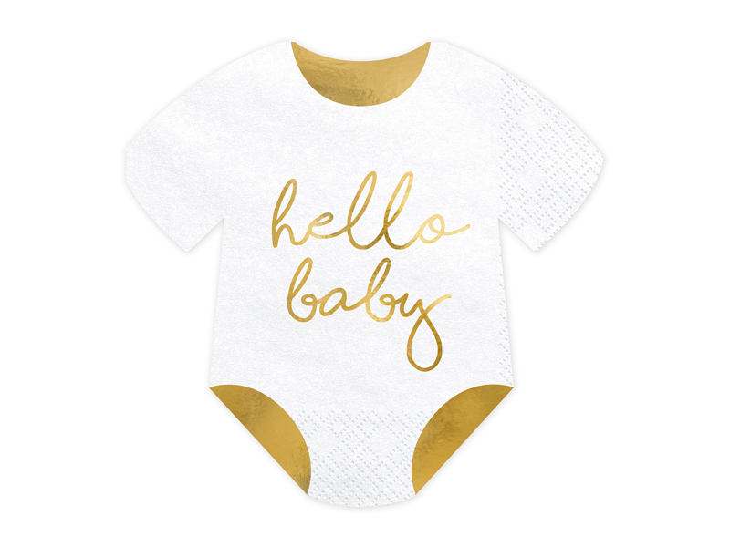 Servetter Baby romper - Hello Baby, white
