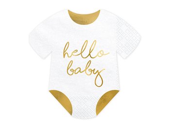 Servetter Baby romper - Hello Baby, white
