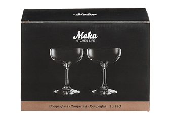 Coupe glas 22 cl 2 st.