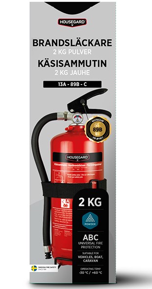 Brandsläckare Pulver 2kg PE2HR-A