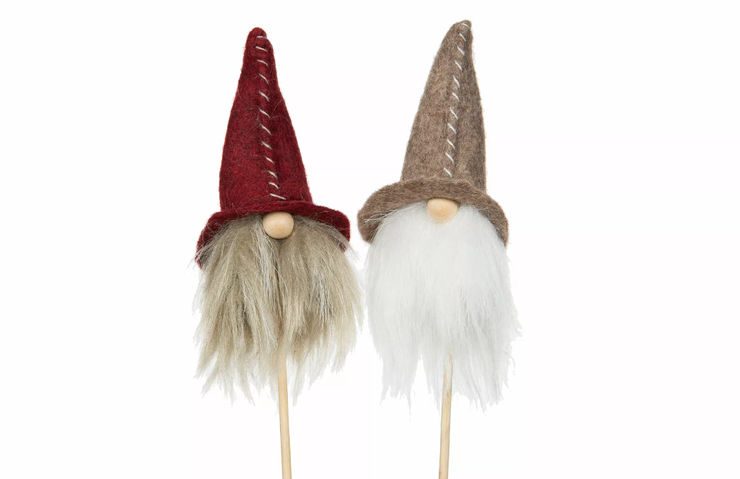 Tomte Stick Mörkröd eller Beige