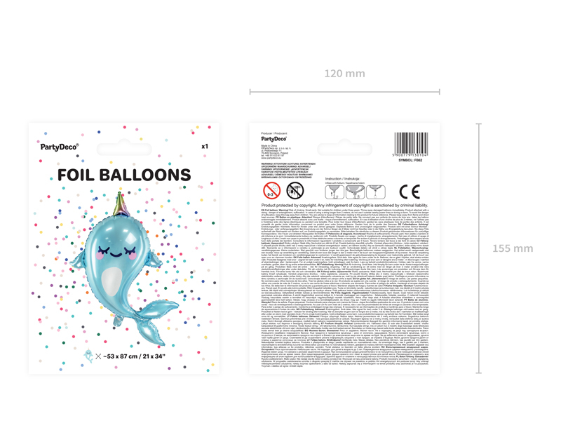 Folieballong Delfin - 2