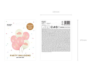 Ballonger 30cm, Its A Girl, pastellmix 6-p