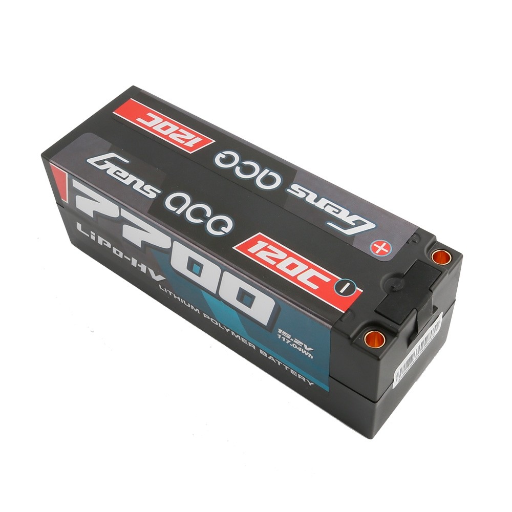 Gens ace battery LIPO 4S HV 15.2V-7700-120C(5mm) 139X47X48mm 590G - 2