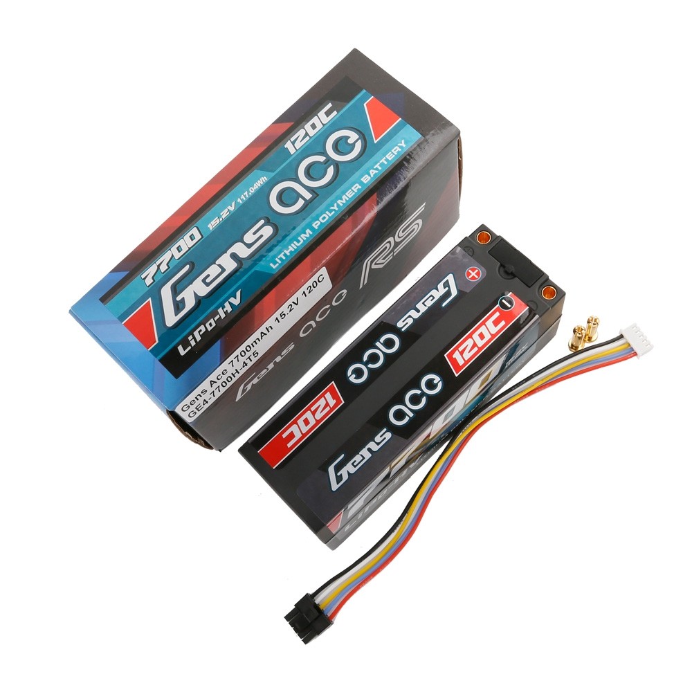 Gens ace battery LIPO 4S HV 15.2V-7700-120C(5mm) 139X47X48mm 590G