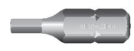 Bits 1/4 R1  25mm  3st