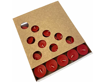 inicio Värmeljus i plastkopp Röd 25-pack
