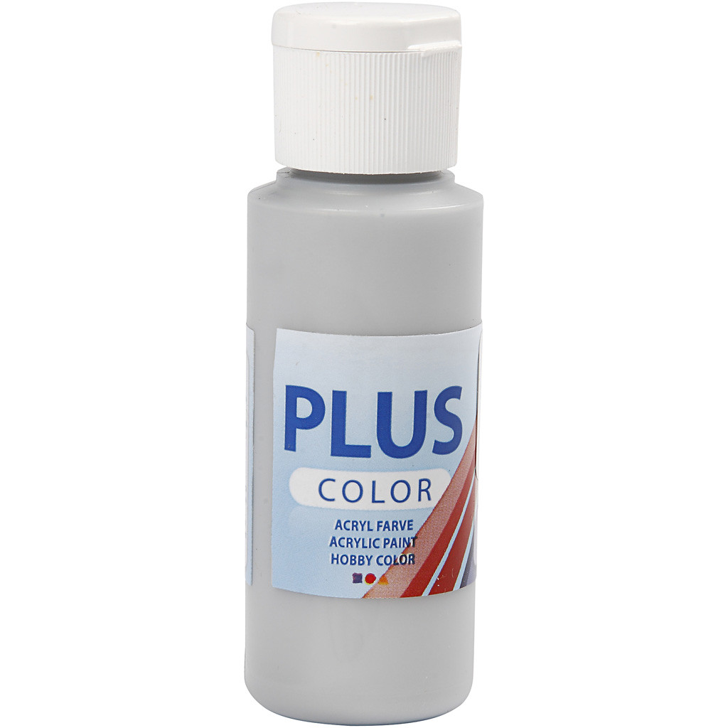 Plus Color Hobbyfärg, Silver, 60 ml, 1 Flaska