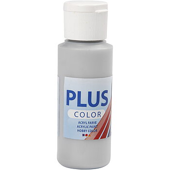 Plus Color Hobbyfärg, Silver, 60 ml, 1 Flaska