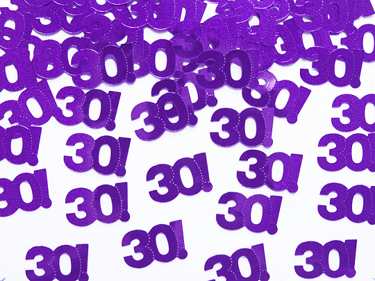 Metallic confetti, number 30, 15g