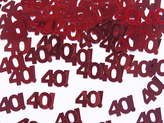 Metallic confetti, number 40, 15g