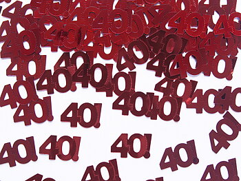 Metallic confetti, number 40, 15g