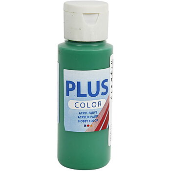 Plus Color Hobbyfärg, Briljantgrön, 60 ml, 1 Flaska