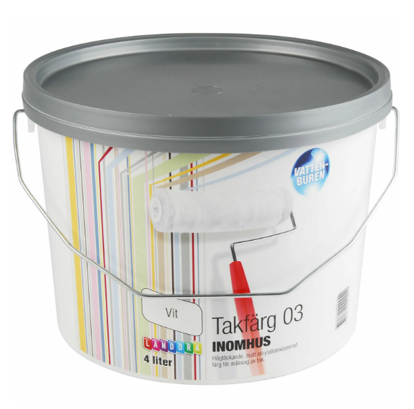 Takfärg 03  Landora Vit 4Lit