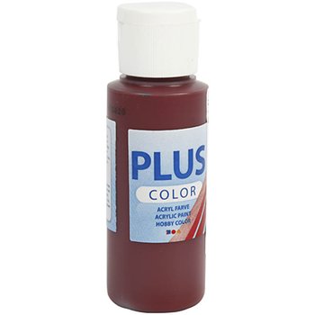 Plus Color Hobbyfärg, Bordeaux, 60 ml, 1 Flaska