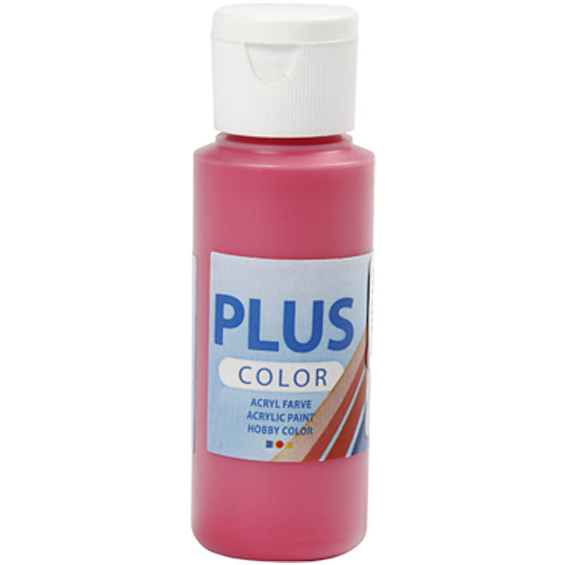 Plus Color Hobbyfärg, Primärröd, 60 ml, 1 Flaska