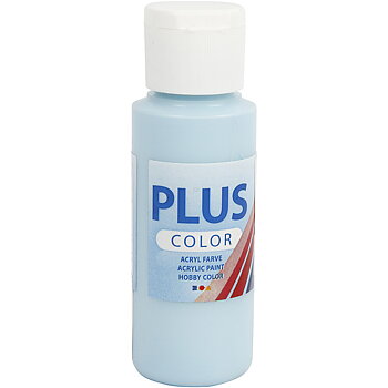 Plus Color Hobbyfärg, Isblå, 60 ml