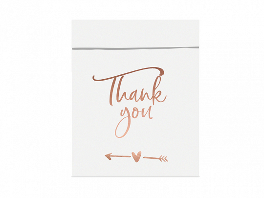 Paper treat bags Thank you, 13x16.5cm