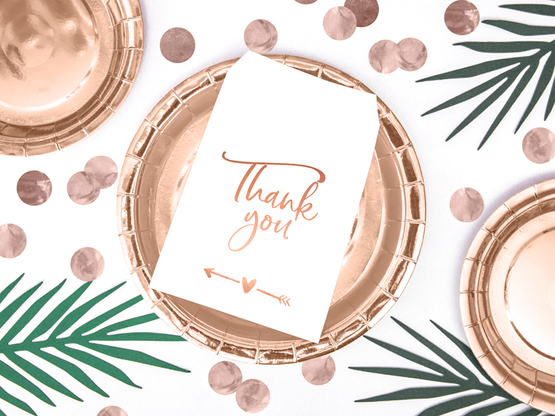 Paper treat bags Thank you, 13x16.5cm - 2