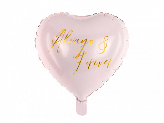Folie Ballong Heart, 45 cm, light pink