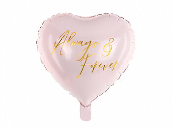 Folie Ballong Heart, 45 cm, light pink