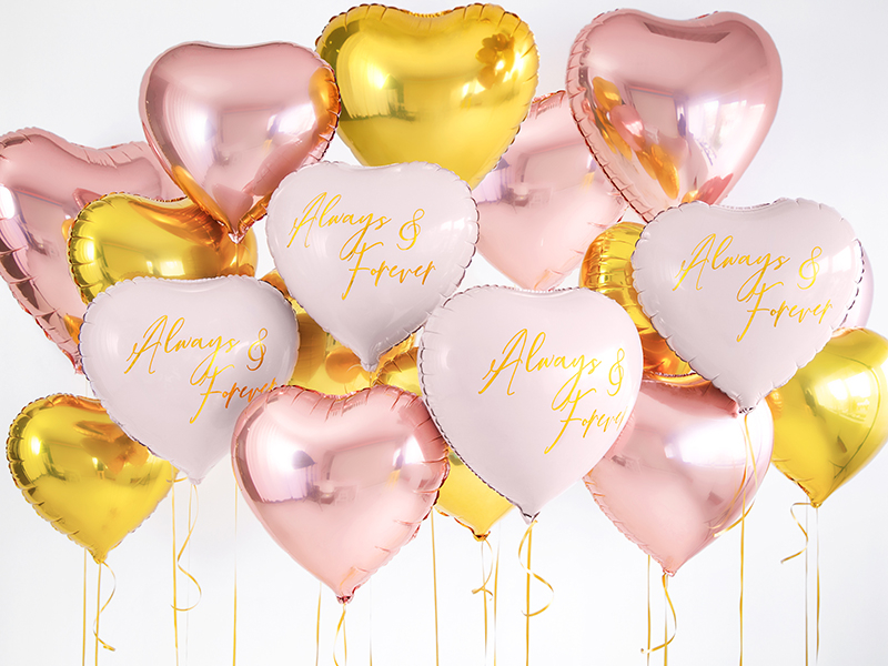 Folie Ballong Heart, 45 cm, light pink - 2