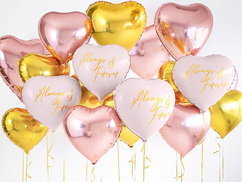 Folie Ballong Heart, 45 cm, light pink