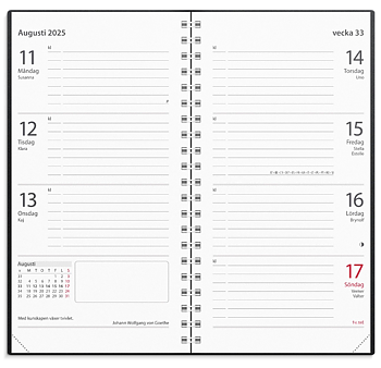 Kalender 2025 Master svart plast