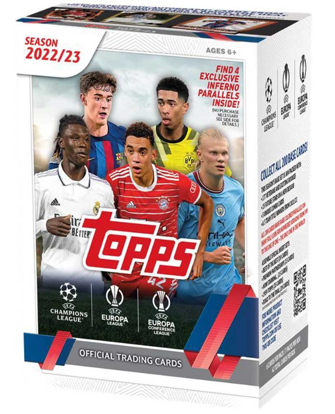 Value Box / Presentbox 2022-23 Topps UEFA Club Competitions UCC Soccer 7 Paket