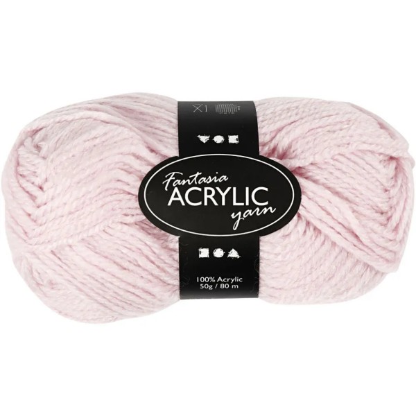 Fantasia Akrylgarn Rosa 50g 80m
