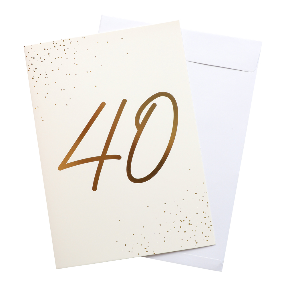 Födelsedagskort 40 år - 2