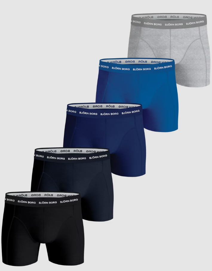 Cotton Stretch Boxer 5-pack blå