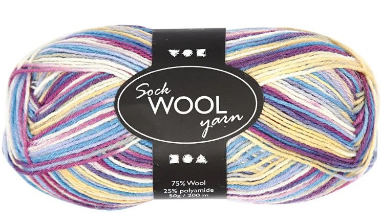 Strumpgarn Lila/pink Harmoni 50g 200m