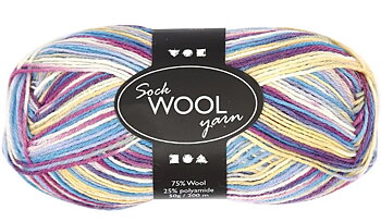 Strumpgarn Lila/pink Harmoni 50g 200m