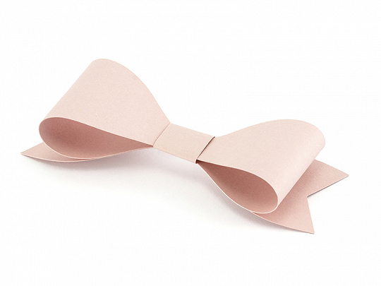 Pappers dekoration rosett, powder pink