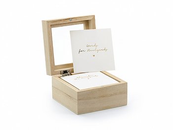 Gäst bok - wedding advice box, 9.5x9.5x6cm, English language version